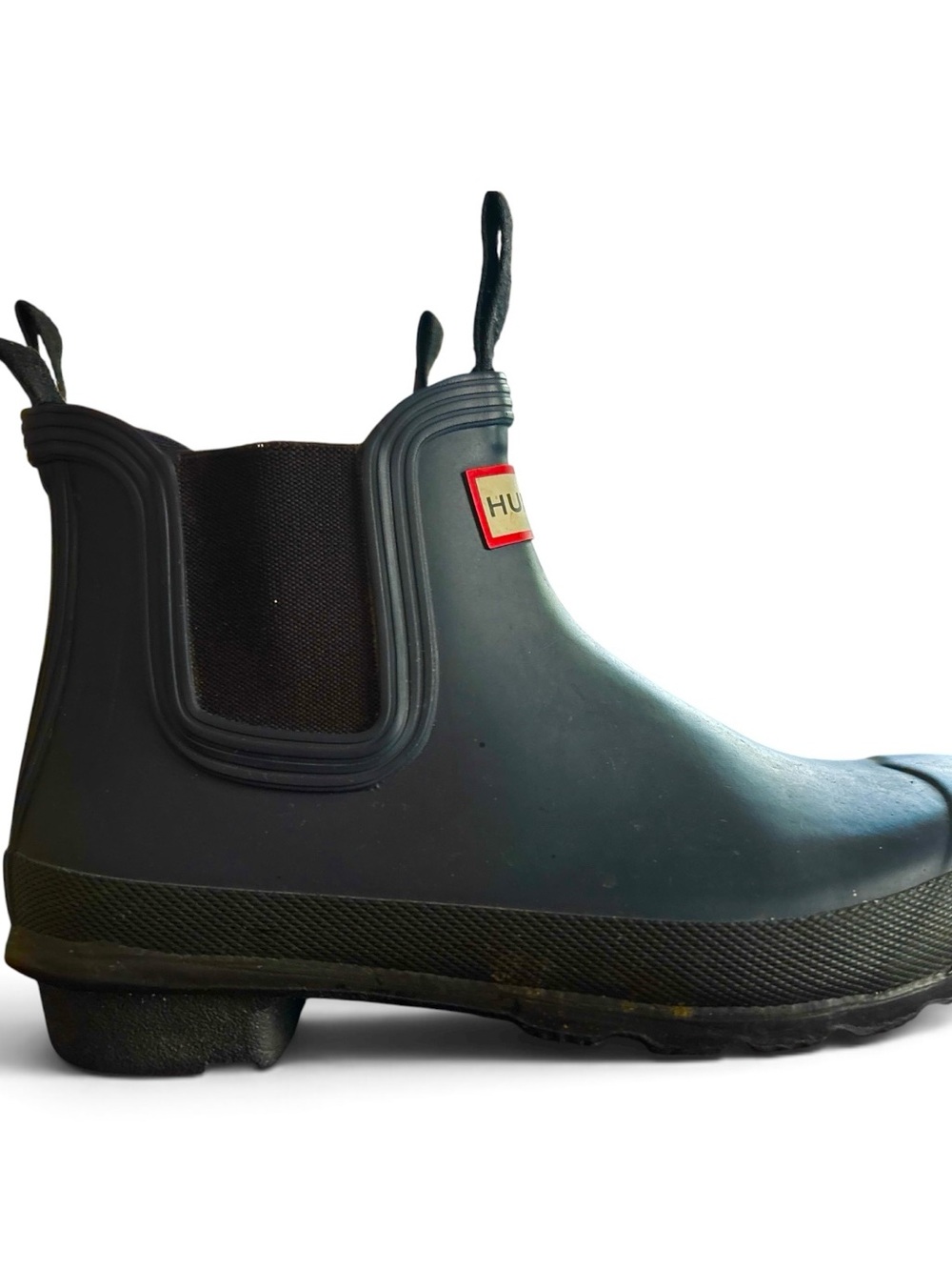 Hunter Original Chelsea Rubber Ankle Rain Boots, Navy Blue,Women’s Size 6